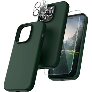 Iphone 14 Pro Max Lansman Silikon Içi Kadife Telefon Kılıfı Ekran Koruyucu Kamera Koruyucu 3lü Set