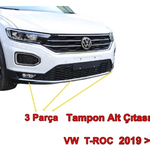Vw T-Roc Ön Tampon Alt Çıtası 2019 Sonrası 3 Parça P Çelik