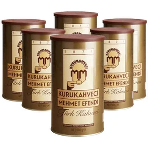6 Adet Mehmet Efendi Türk Kahvesi 500gr Teneke Kutu