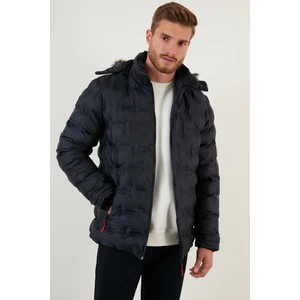 Slim Fit Fermuarlı Çıkarılabilir Kapüşonlu Şişme Mont Erkek Mont 5760065