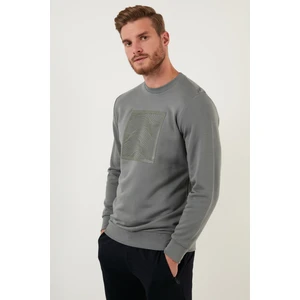 Baskılı Regular Fit Bisiklet Yaka Pamuklu Sweat Erkek Sweat 5905304