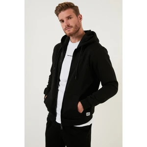 Slim Fit Kapüşonlu Fermuarlı Içi Tüylü Yumuşak Şardonlu Kışlık Sweat Erkek Sweat 5905340