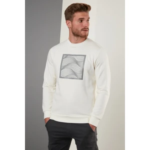 Baskılı Regular Fit Bisiklet Yaka Pamuklu Sweat Erkek Sweat 5905304