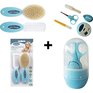 Sevi Bebe Naturel Fırça Tarak +Bebek Tırnak Bakım Seti