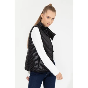 U.S. Polo Assn. Kadın Siyah Dokuma Yelek 50254455-VR046