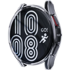 M.TK Moveteck Samsung Galaxy Watch 5 Seri 44MM Uyumlu Ekran Koruyucu ve Kasa Koruyucu Silikon Pc Kılıf 360