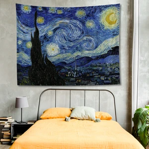 The Lucid Lab Yıldızlı Gece The Starry Night Duvar Örtüsü Vincent Van Gogh Sanat Duvar Örtüsü