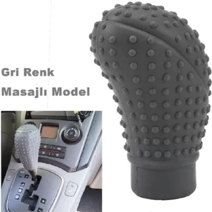 Silikonlu Vites Topuzu Kılıfı Gri Renk Oval Üniversal Ithal