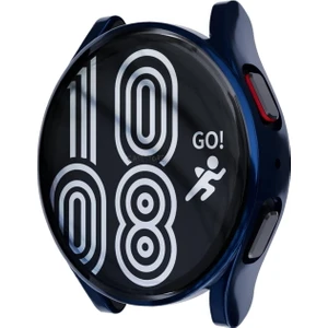 M.TK Moveteck Samsung Galaxy Watch 5 44MMUYUMLU Ekran Koruyucu ve Kasa Koruyucu Silikon Pc Kılıf 360 Sert