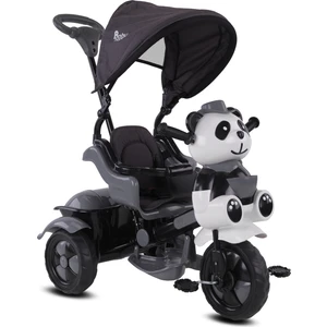 127 Panda Üç Teker Ebeveyn Kontrollü Çocuk Bisikleti Müzikli Gri