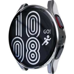 M.TK Moveteck Samsung Galaxy Watch 5 40MM Uyumlu Ekran Koruyucu ve Kasa Koruyucu Silikon Pc Kılıf 360 Sert