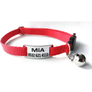 Ayz Markalama Güvenlik Kilitli Isimli Kedi Tasması, Sallanmayan Isimlik, Kedi Künyesi, Kedi Isimlik, Safety Click Tasma,köpek Tasması,köpek Isimlik
