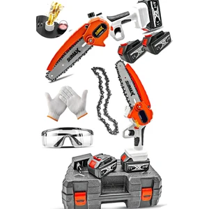 21V 3AH Çift Akülü 15 cm Pala Dal Budama Bıçkı Makinası
