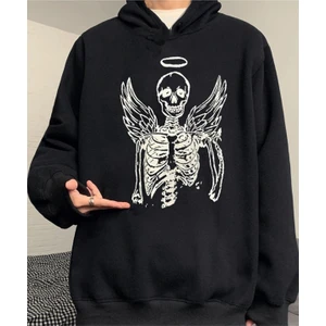 Touz Moda Touz Gothic Harajuku Skeleton Hoodie