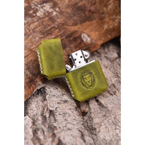 Atölye Çınar El Yapımı Hakiki Deri Kılıflı Zippo Çakmak