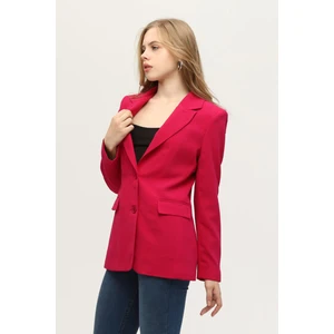 Fuşya Vatkalı Astarlı Blazer Ceket 0105110.12