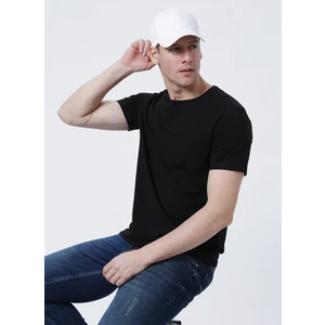 Siyah Erkek Slim Fit Modal T-Shirt ROMEO-O