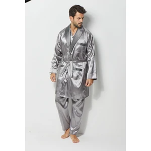 Damatlık Seti Erkek 4lü Saten Röbdeşember Pijama Takımı