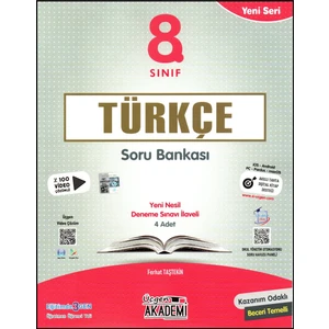 Üçgen Akademi 8. Sınıf Türkçe Yeni Seri Soru Bankası (Ciltli)