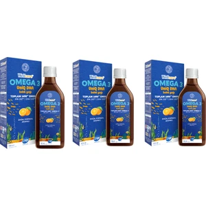 Omega 3 Uniq Doğal Portakal Balık Yağı Sıvı 150 ml 3 Kutu