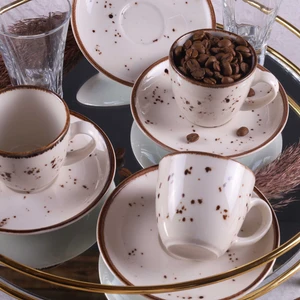 Tulü Porselen Tulu Porselen Reactive 46  Luna1 12 Parça Kahve Fincan Takımı