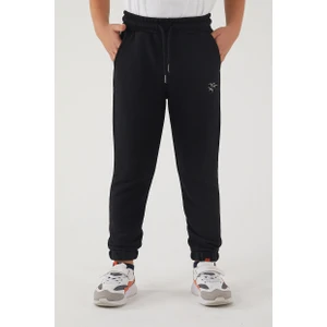 Kız Çocuk 3 Iplik Cepli Beli ve Paçası Lastikli Baskılı Eşofman Altı