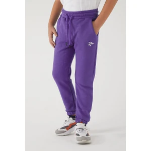 Kız Çocuk 3 Iplik Cepli Beli ve Paçası Lastikli Baskılı Eşofman Altı