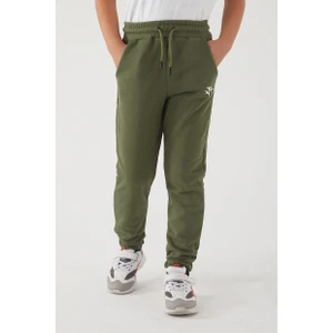 Kız Çocuk 3 Iplik Cepli Beli ve Paçası Lastikli Baskılı Eşofman Altı