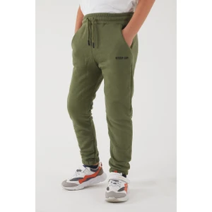 Erkek Çocuk 3 Iplik Cepli Beli ve Paçası Lastikli Baskılı Eşofman Altı