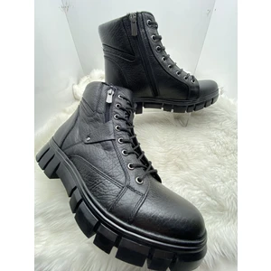 Deri Spor Tabanlı Siyah Erkek Postal Bot (3978) - Siyah - 41 - St00748-Siyah-41