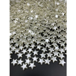 Hedef Bijuteri 25GR Krem Renk 12MM Yıldız Lüks Kaplama Plastik Inci Boncuk, Takı Yapım Boncuğu #8 (~80ADET)