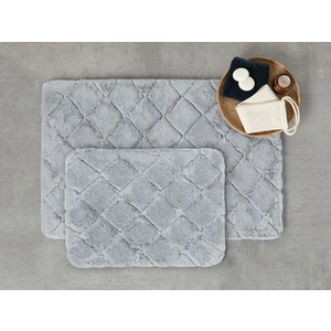 English Home Soft Touch Rabbit Peluş Banyo Paspası Setı 60 x 90 CM+45 x 60 cm Gri