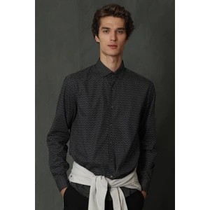 Felıx Erkek Basic Gömlek Comfort Slim Fit Siyah