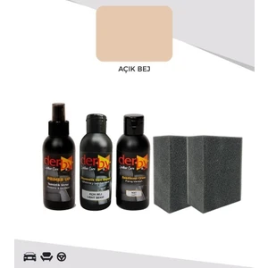 5'li Derby Açık Bej Deri Oto Direksiyon Döşeme Boyama Seti