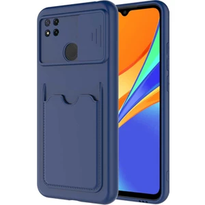 Kip GSM Xiaomi Redmi 9c Kılıf ​sürgülü Kamera Korumalı Kartlık Bölmeli Silikon Kapak