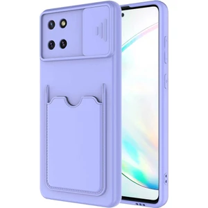 Kip GSM Samsung Galaxy A81 (Note 10 Lite) Kılıf ​sürgülü Kamera Korumalı Kartlık Bölmeli Silikon Kapak