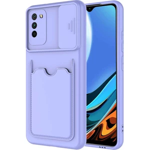 Kip GSM Xiaomi Poco M3 Kılıf ​sürgülü Kamera Korumalı Kartlık Bölmeli Silikon Kapak