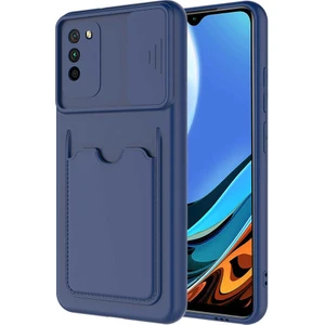 Kip GSM Xiaomi Poco M3 Kılıf ​sürgülü Kamera Korumalı Kartlık Bölmeli Silikon Kapak