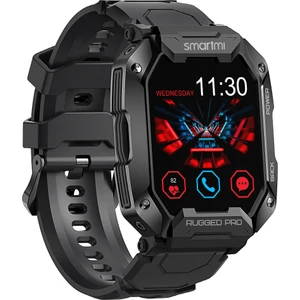 Rugged Pro Akıllı Saat Siyah (Tansiyon Ölçme, Bluetooth Arama, Hoparlör)