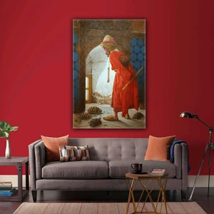 SML Tablo Osman Hamdi Bey Kaplumbağa Terbiyecisi Yağlı Boya Kanvas Tablo