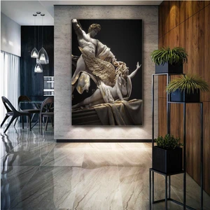 SML Tablo Medusa Yılan Saçlı Kadın Heykel Mitoloji Zeus Heykel Kanvas Tablo