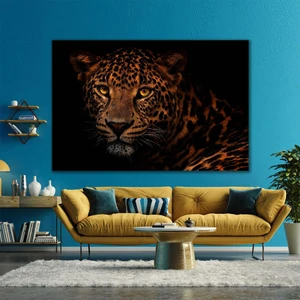SML Tablo Vahşi Leopar Growlıng Leopard Afrika Aslan 3 Kanvas Tablo