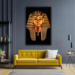 SML Tablo Mısır Kralı Tutankhamun Mumya Altın Gold Maske Kanvas Tablo