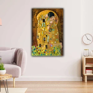 SML Tablo İlk Öpücük Tablosu Gustav Klimt The Kiss Kanvas Tablo