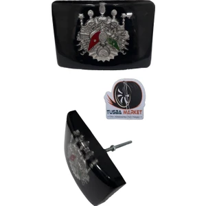 Tusba Market Osmanlı Tuğrası Oto Panjur Arması Vidalı | 3D Oto Ön Tampon Panjur Arma