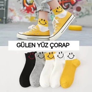 Worthy Socks 5'li Kadın Çok Renkli Pamuklu Kolej Tenis Çorap