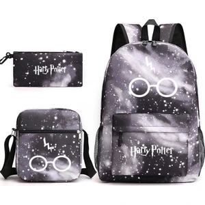 Ivy Stationery Büyük Kapasiteli Harry Potter Desenli Okul Sırt Çantası 3 Parçalı Set (Yurt Dışından)