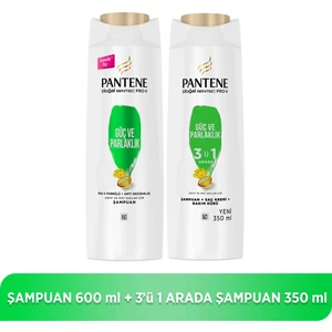 Doğal Sentez Güç Ve Parlaklık 600 Ml Şampuan + 350 Ml 3’Ü 1 Arada Şampuan