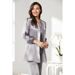 Pierre Cardin  Kadife Saten 3'lü Kadın Crop'lu Pijama Takımı - 2050