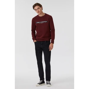 Lee Cooper Rex Erkek Bisiklet Yaka Sweatshirt Mürdüm